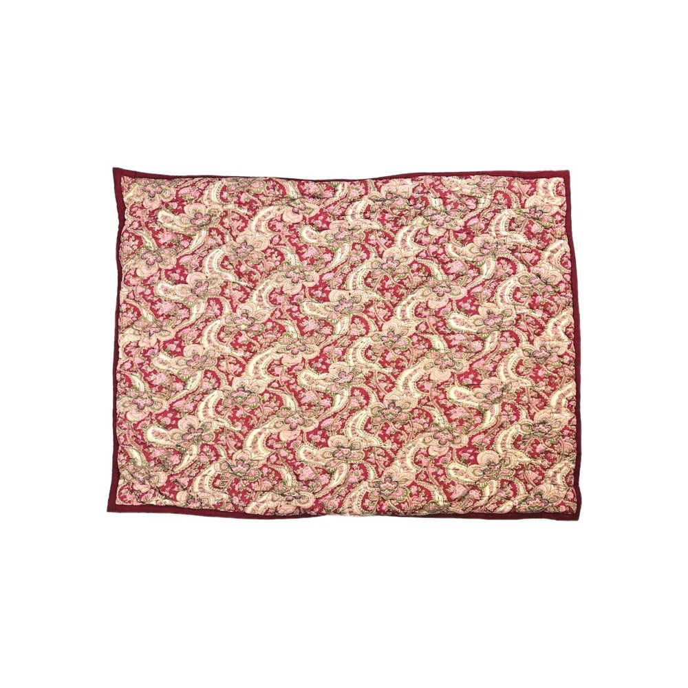 2 Pottery Barn Georgia Quilted Paisley Pillow‎ Shams Pink Red Standard